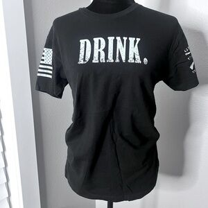 Grunt Style “Drink.” Black short sleeve Tshirt size small